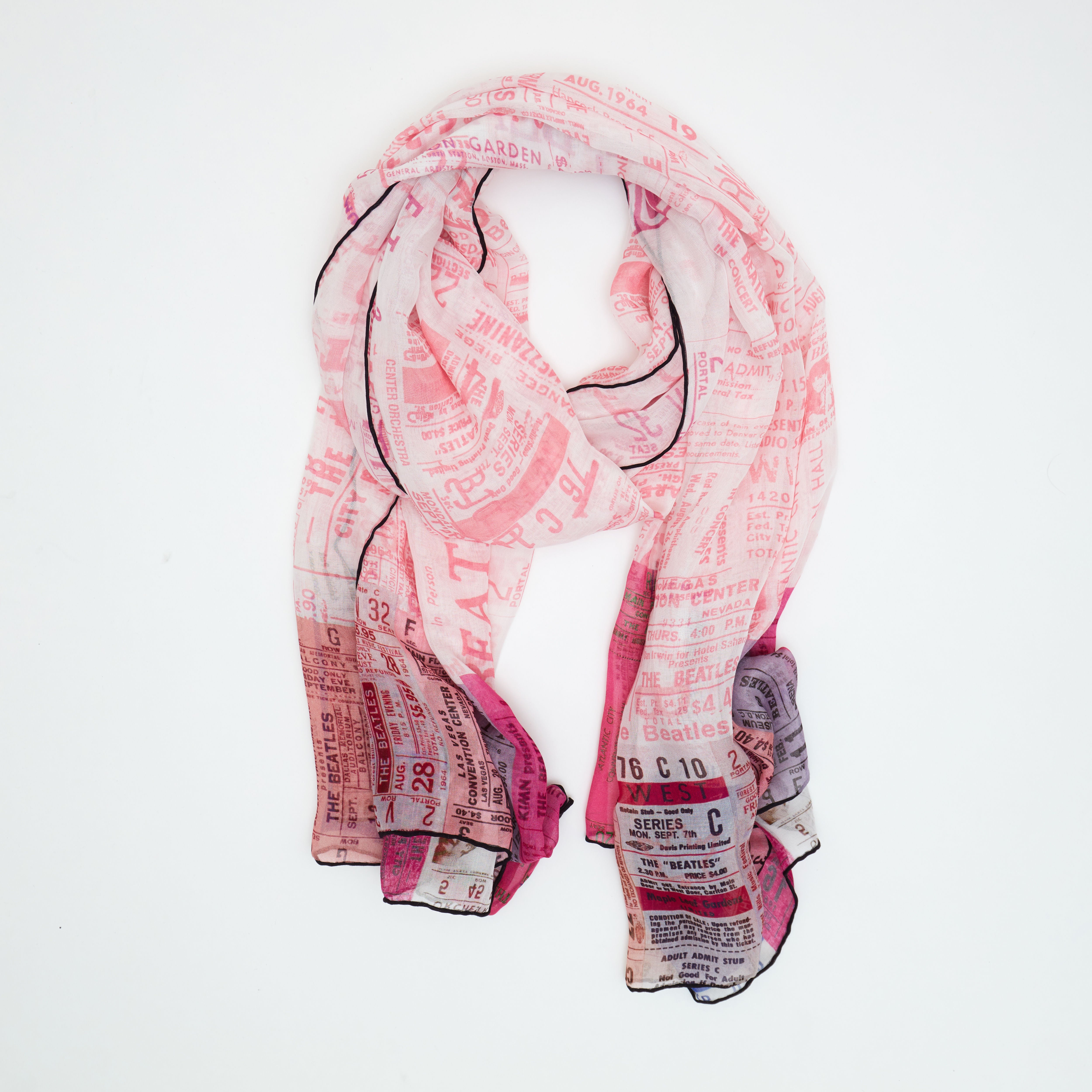 Abbey Road Studios - The Beatles Vintage Ticket Stub Scarf (Pink)
