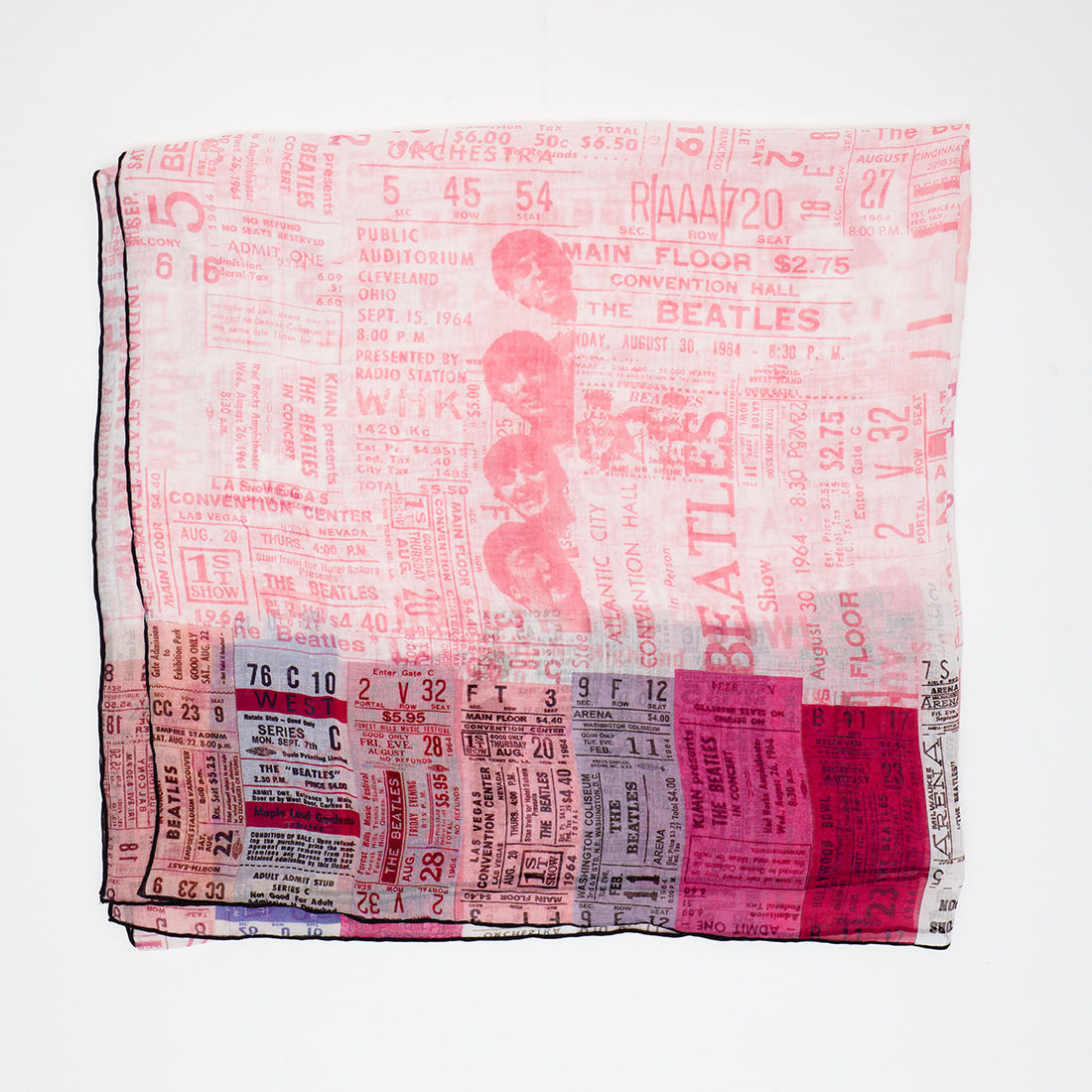 Abbey Road Studios - The Beatles Vintage Ticket Stub Scarf (Pink)