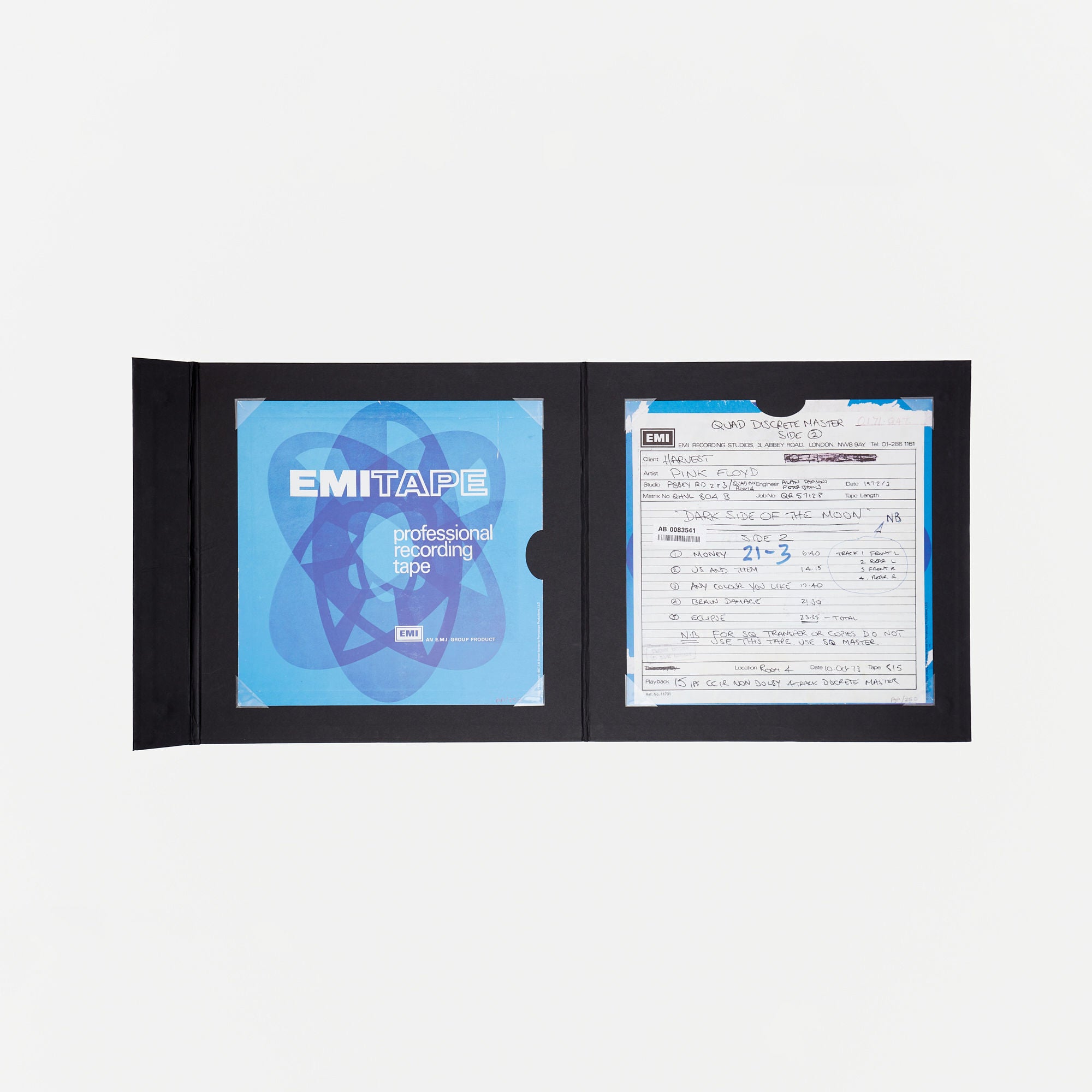 Abbey Road Studios - Pink Floyd The Dark Side of the Moon EMI Tape