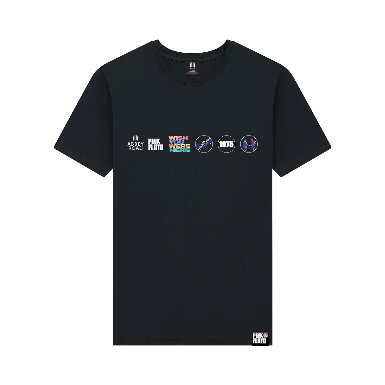 T-shirt Uomo Pink Floyd - Wish You Were Here 75 - Maglietta Rock Nera - Nuova