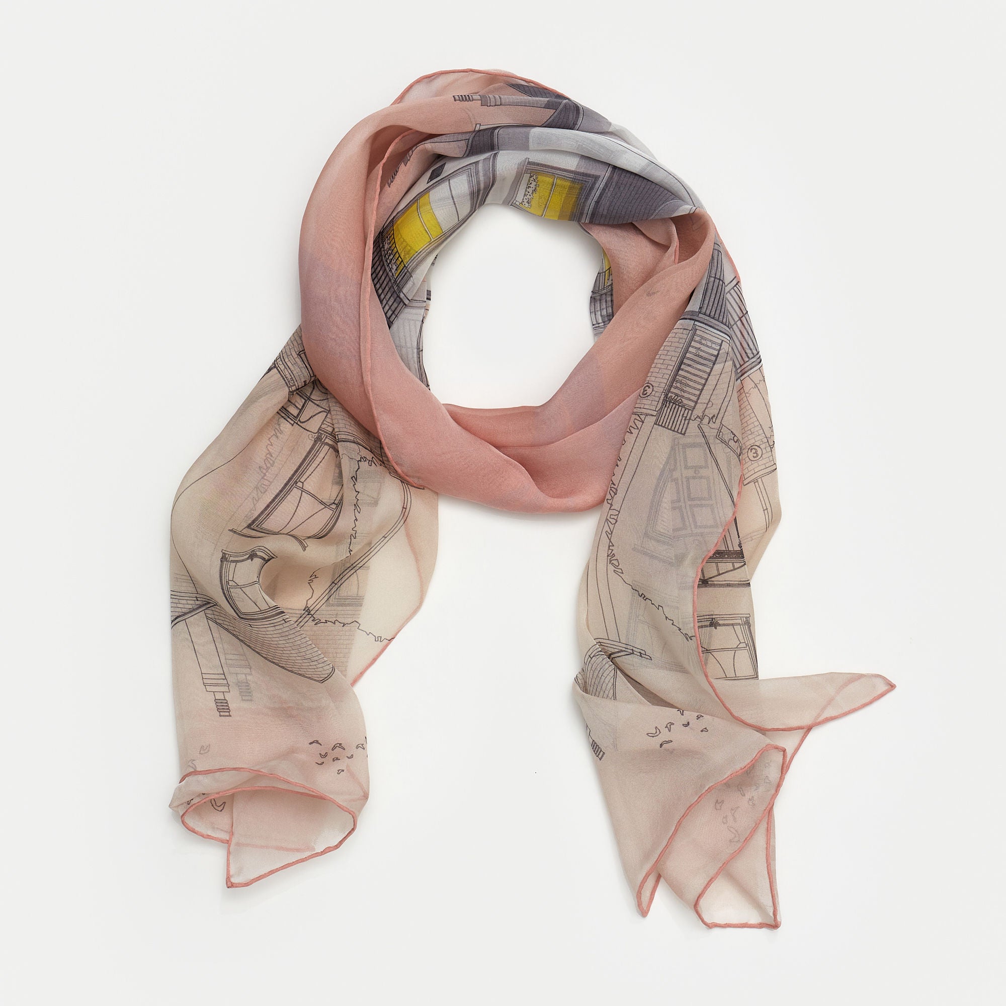 Abbey Road Studios - Abbey Road Studios Silk Chiffon Established 1931 Scarf