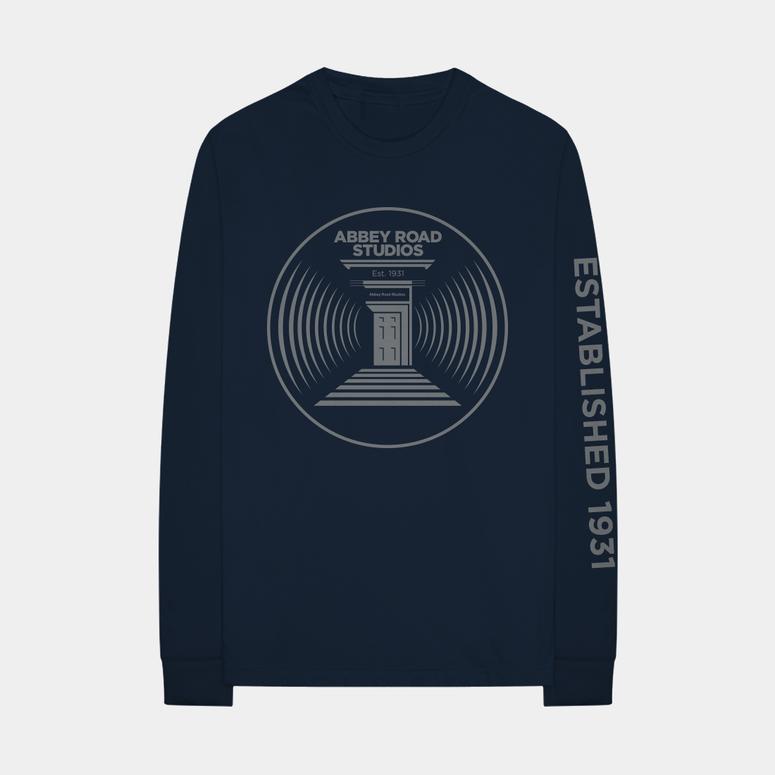 Abbey Road Studios - Abbey Road Sonic Logo Long sleeve T-Shirt Blue