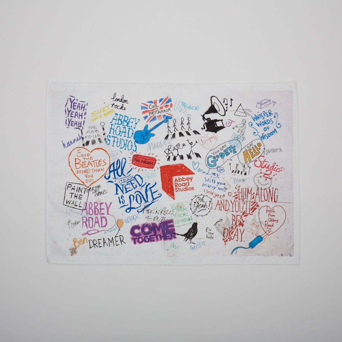 Abbey Road Studios - The Beatles Graffiti Tea Towel