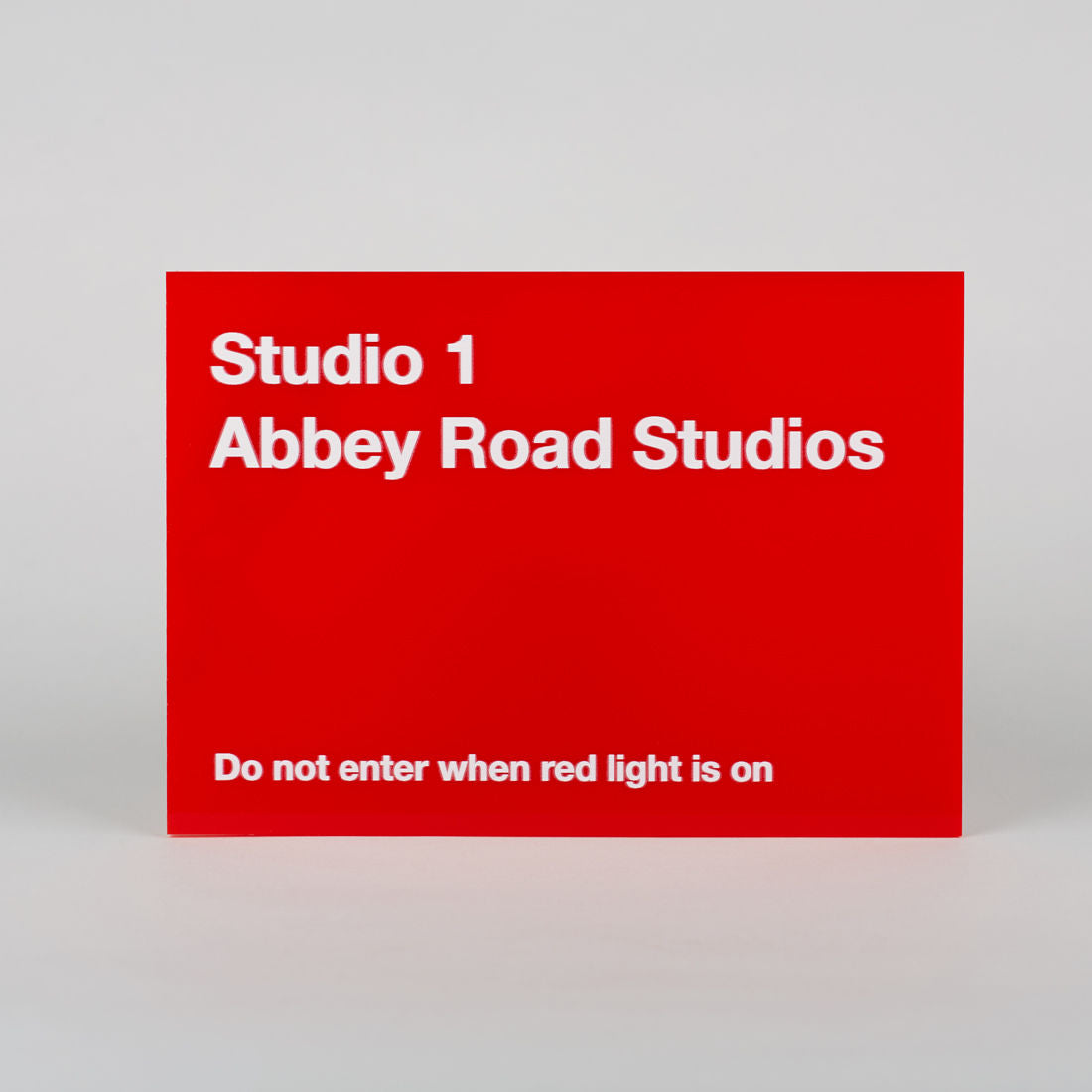 Abbey Road Studios - Studio One Replica Red Perspex Sign