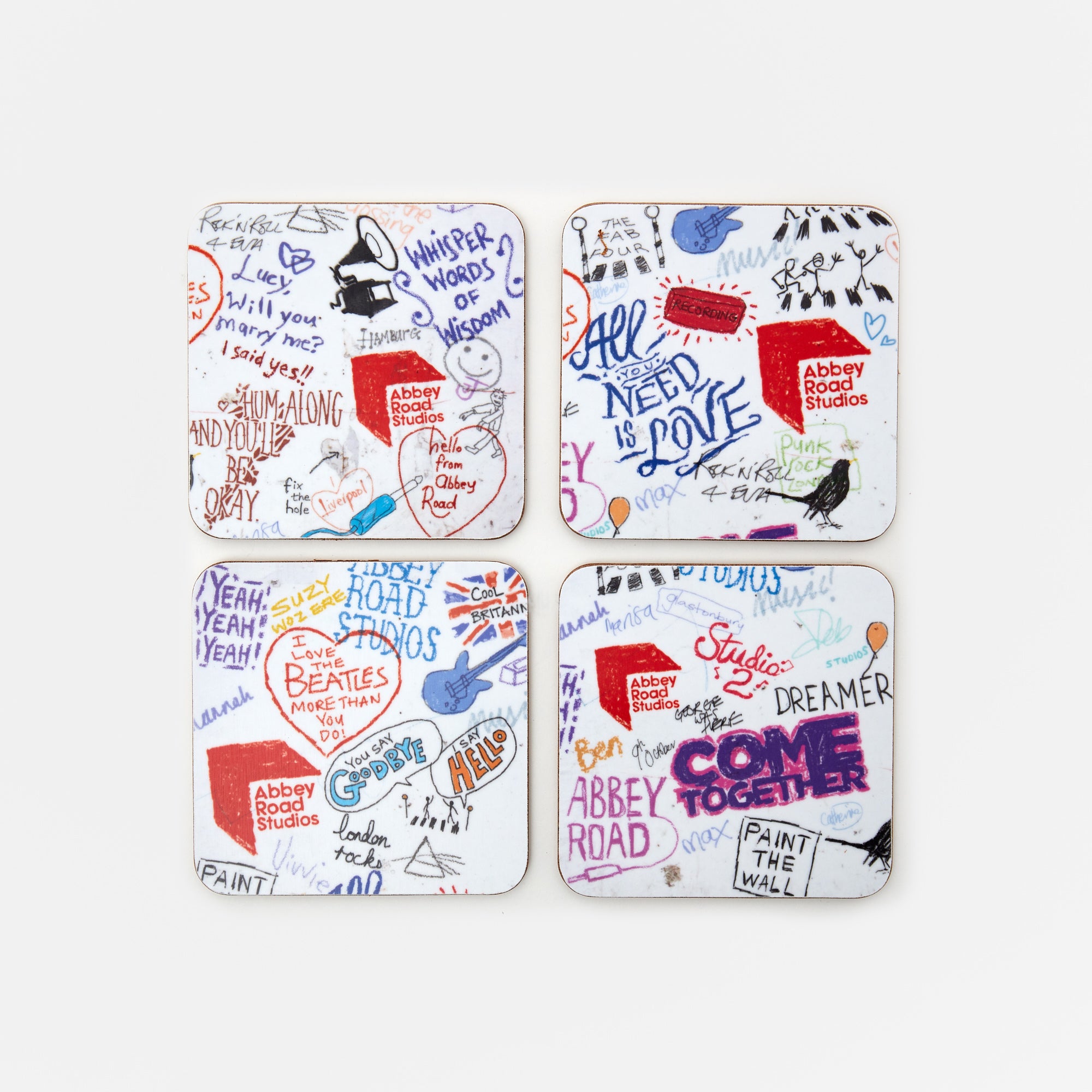 Abbey Road Studios - Abbey Road Graffiti Coaster Set of 4