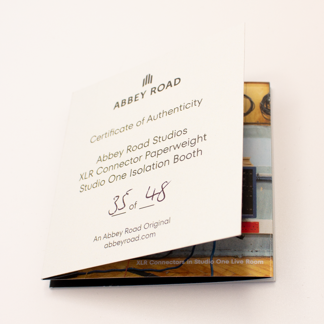Abbey Road Studios - Abbey Road Studio One Isolation Booth XLR Paperweight