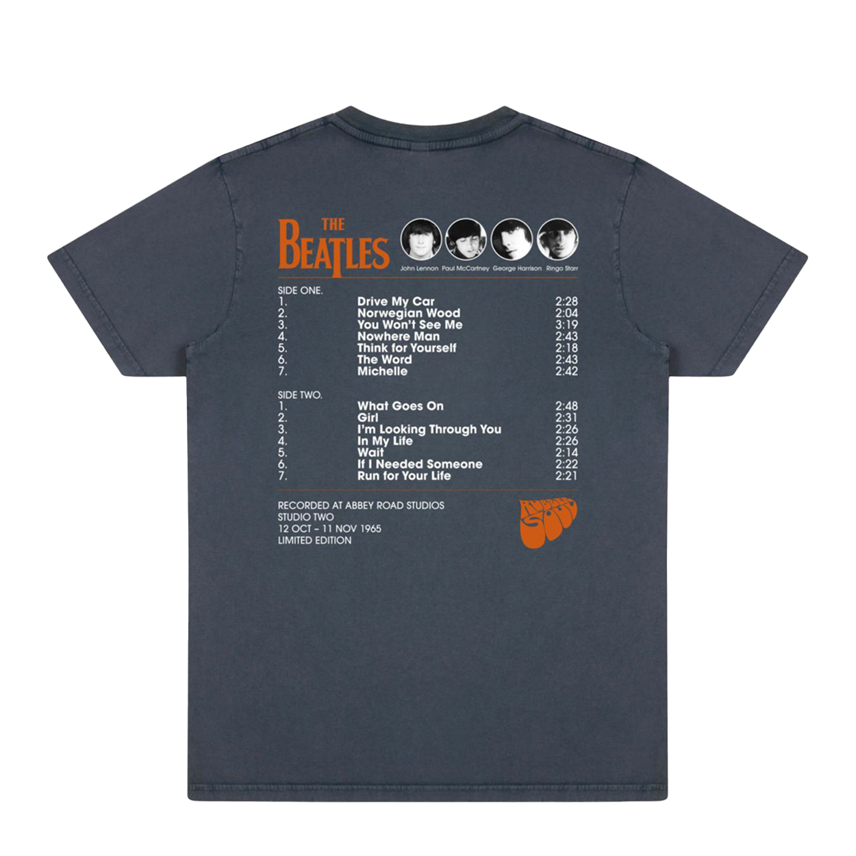 The Beatles - The Beatles Rubber Soul 60th Anniversary T-Shirt The Beatles - The Beatles Rubber Soul 60th Anniversary T-Shirt