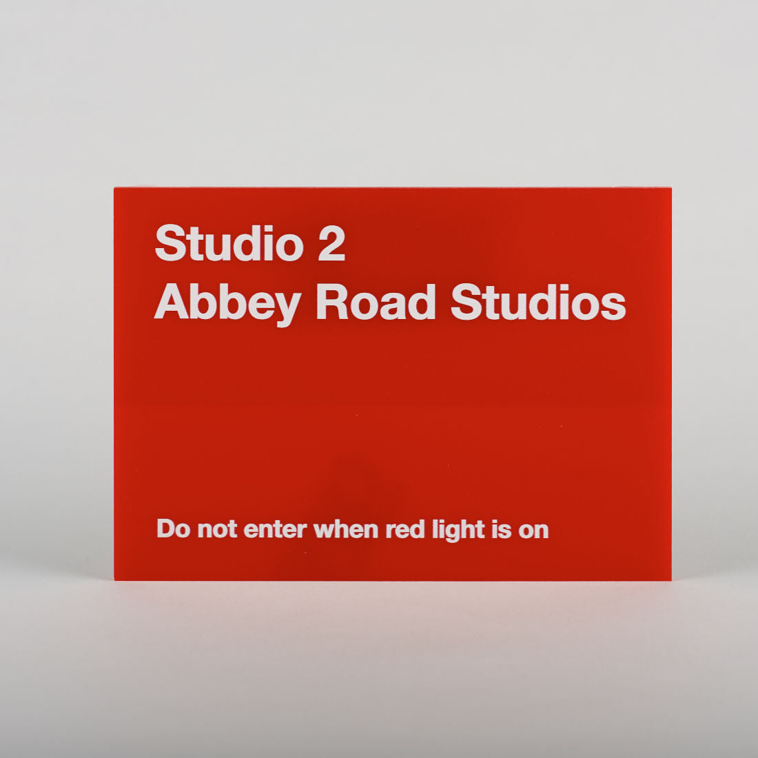 Abbey Road Studios - Studio Two Replica Red Perspex Sign